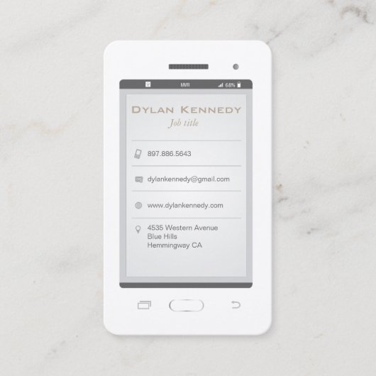 携帯電話 名刺 (正面)