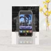 携帯電話、携帯電話文字メッセージハッピーバースダ カード (黄色い花)