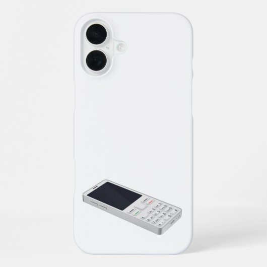 携帯電話（白） iPhoneケース (裏面)