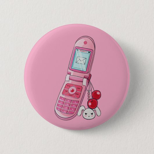 携帯電話 缶バッジ (正面)