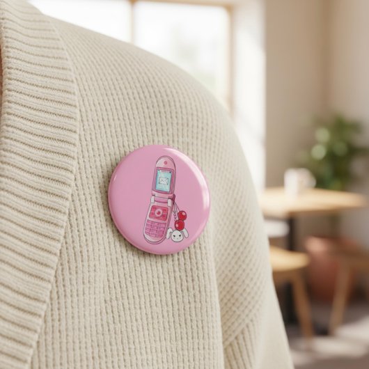 携帯電話 缶バッジ