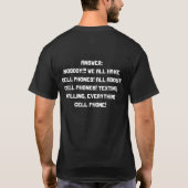 携帯電話 Tシャツ (裏面)