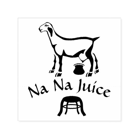 搾乳ヤギ便ラインアート セルフインキングスタンプ (デザイン)