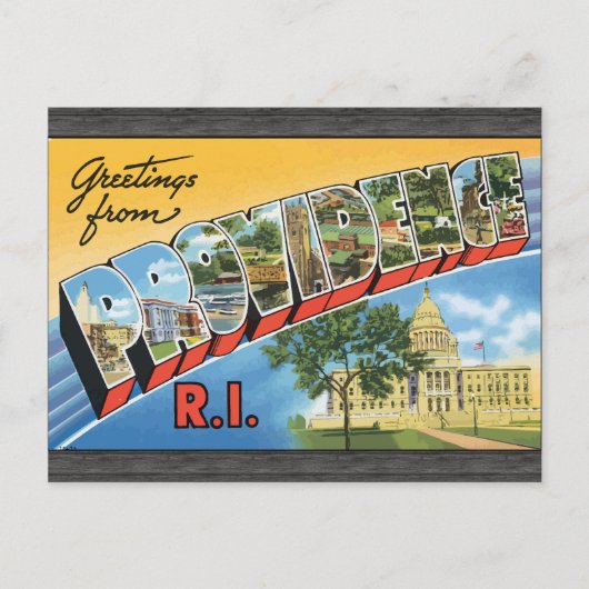 摂理の挨拶R.I.ヴィンテージ ポストカード (正面)