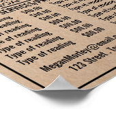 摂理の目、サイキ読ックの価格表 ポスター (角)