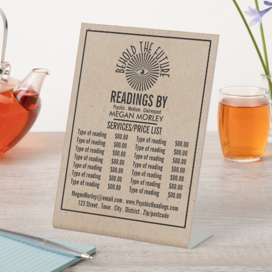 摂理の目、サイキ読ックの価格表 台座サイン (インサイチュ)