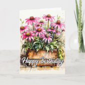 摘まれたてのアスターの花芸 カード (正面)