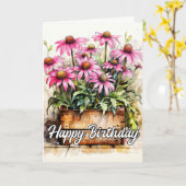 摘まれたてのアスターの花芸 カード (黄色い花)