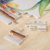 摘まれたてのチューリップ花 ジグソーパズル (側面)