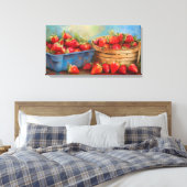 摘み出しイチゴ キャンバスプリント (インサイチュ (寝室))