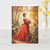 摘み花誕生日カード カード (黄色い花)