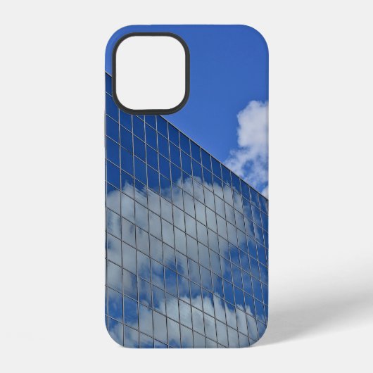 摩天楼に映る雲の反射 iPhoneケース (裏面)