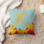 摩擦クレーンのオペレータータンクTrac Treesシーンアート クッション (ブランケット)