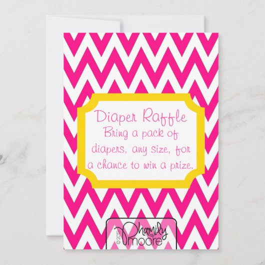 摩擦ダビングのベビーシャワーの招待状-ピンク 招待状 (裏面)