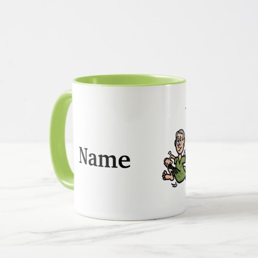 撃おもしろいたれたナースマグを受ける恐怖 マグカップ (正面左)