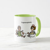 撃おもしろいたれたナースマグを受ける恐怖 マグカップ (正面右)