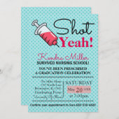 撃たれたぞ！看護学校卒業招待状 招待状 (正面/裏面)
