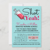 撃たれたぞ！看護学校卒業招待状 招待状 (正面)