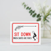 撃たれたときに座警告る ポストカード (スタンド正面)