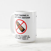 撃たれないよ Funny Mug コーヒーマグカップ (正面左)