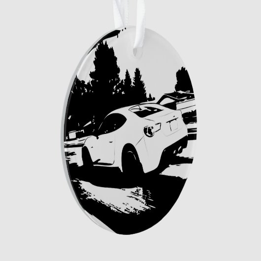 撃たれる御曹司FR-Sの圧延-あなたのメッセージを加えて下さい オーナメント (正面)