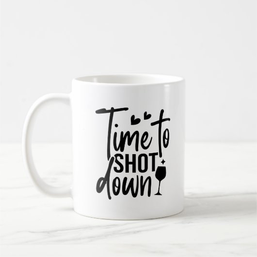 撃ち落とす時間 コーヒーマグカップ (左)