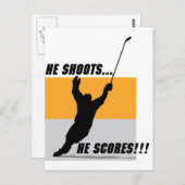 撃った…彼はスコア！ ポストカード (正面/裏面)