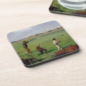 撃つこと(紙の油) コースター (左側)