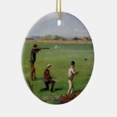 撃つこと(紙の油) セラミックオーナメント (右)