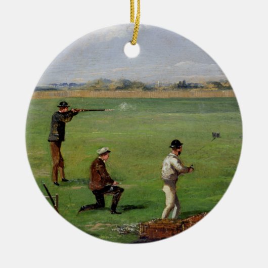 撃つこと(紙の油) セラミックオーナメント (正面)