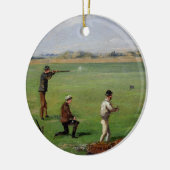 撃つこと(紙の油) セラミックオーナメント (左)