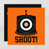 撃て!ハンターが30~30歳の誕生日招待状 招待状 (正面/裏面)