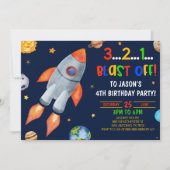 撃て!ロケット船宇宙誕生日パーティー 招待状 (正面)