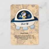 撃て！ヴィンテージモダン宇宙飛行士の赤ちゃんシャワー エンクロージャーカード (正面)