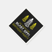 撃て！宇宙シャトル、誕生日 スタンダードカクテルナプキン (角)