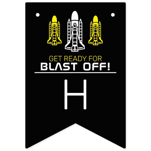 撃て！宇宙シャトル、誕生日 バンティングフラッグ (第2の旗)