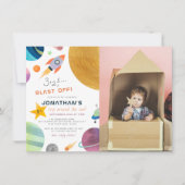 撃て!Trip のまわりに The Sun Boy誕生日写真 招待状 (正面)