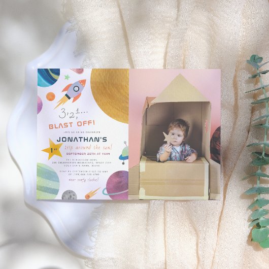 撃て!Trip のまわりに The Sun Boy誕生日写真 招待状