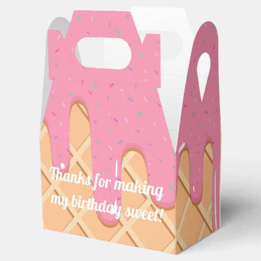 撒き氷付きアイスクリームコーンおもしろい フェイバーボックス (オープン)