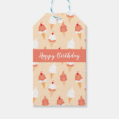 撒き粉とさくらんぼ付きアイスクリームコーン ギフトタグ (正面)