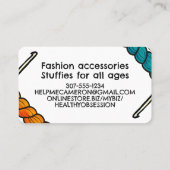 撚りカラフル糸ハナの針金切り針 名刺 (裏面)