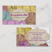 撚糸ハンク編み物クロチェット名刺 名刺 (正面/裏面)