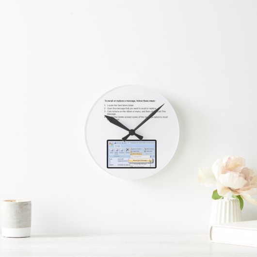 撤回 ラウンド壁時計 (ホーム)