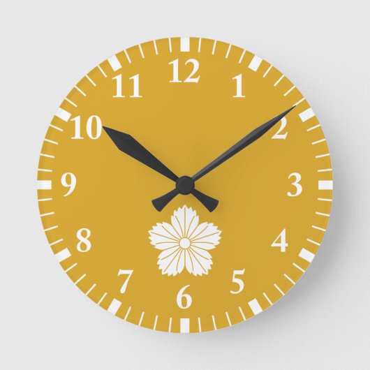 撫子 ラウンド壁時計 (正面)