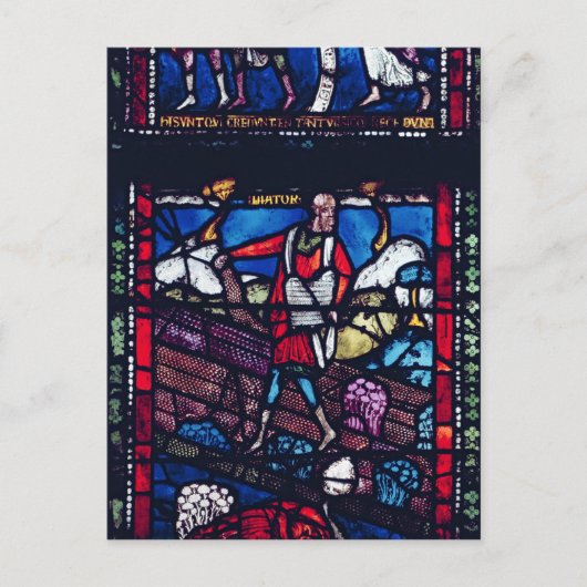 播種の譚を描いたパネル ポストカード (正面)