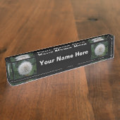 播種タンポポ花カスタム名プレート デスクネームプレート (側面)