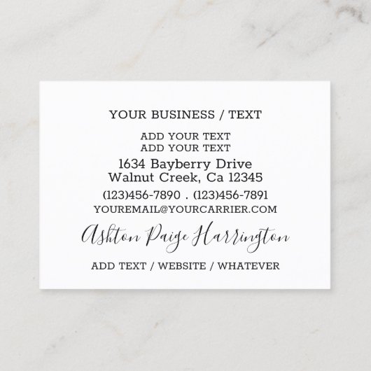 撮エレガント影・ポートレート・サロン等 名刺 (裏面)