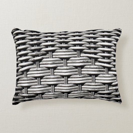 撮影された三つ編み、抽象芸術と興味深い灰色 アクセントクッション (正面)