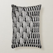 撮影された三つ編み、抽象芸術と興味深い灰色 アクセントクッション (正面(垂直))