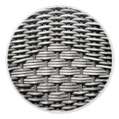 撮影された三つ編み、抽象芸術と興味深い灰色 セラミックノブ (正面)